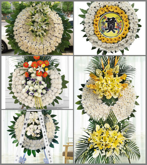 四川成都金堂县三星镇天灯村花圈速递
